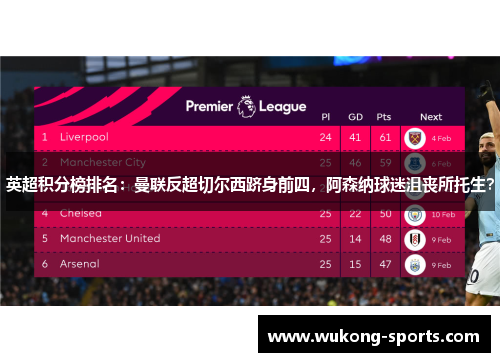 英超积分榜排名：曼联反超切尔西跻身前四，阿森纳球迷沮丧所托生？